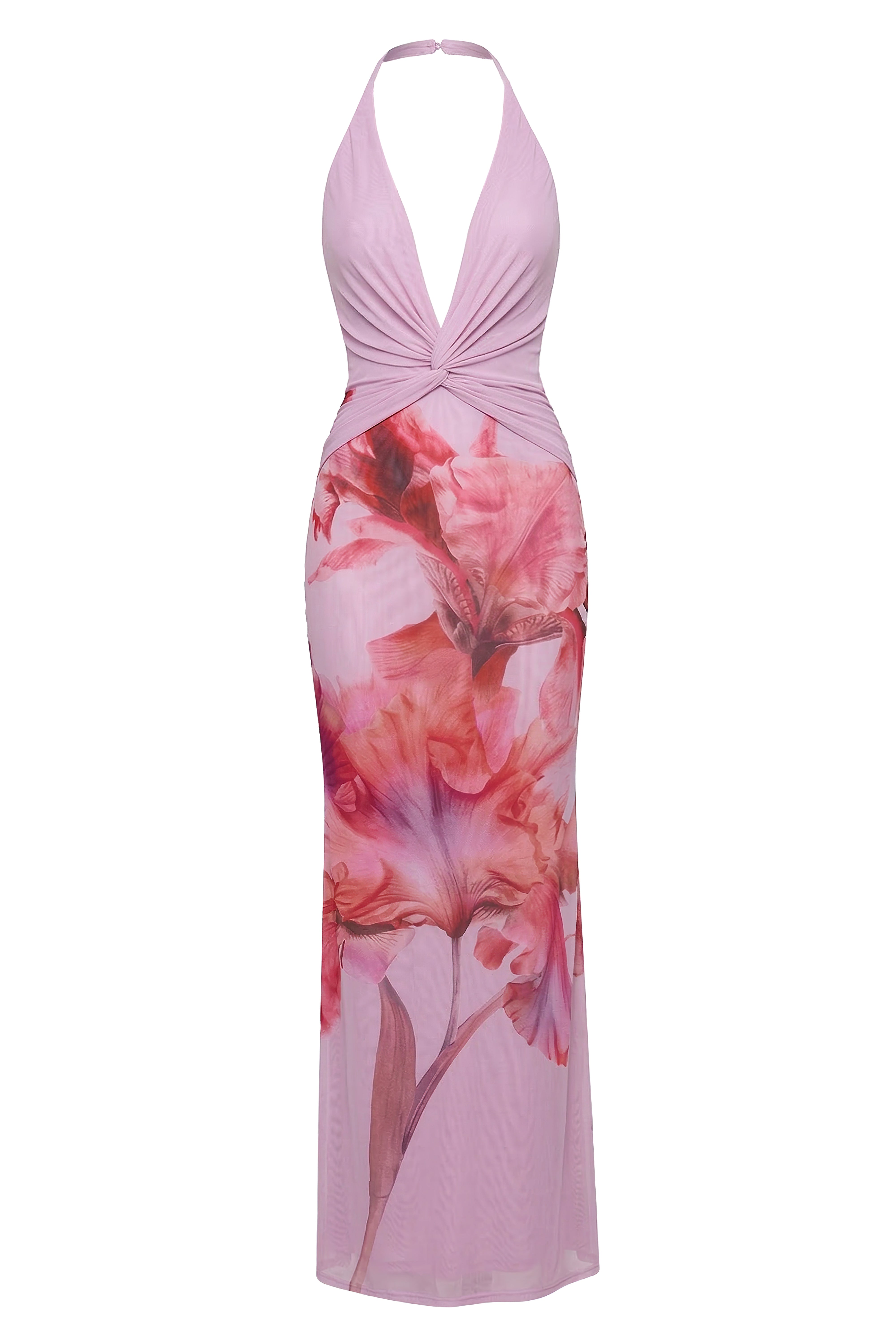 Pink Floral Coastal Bloom Maxi Dress - JLUXLABEL