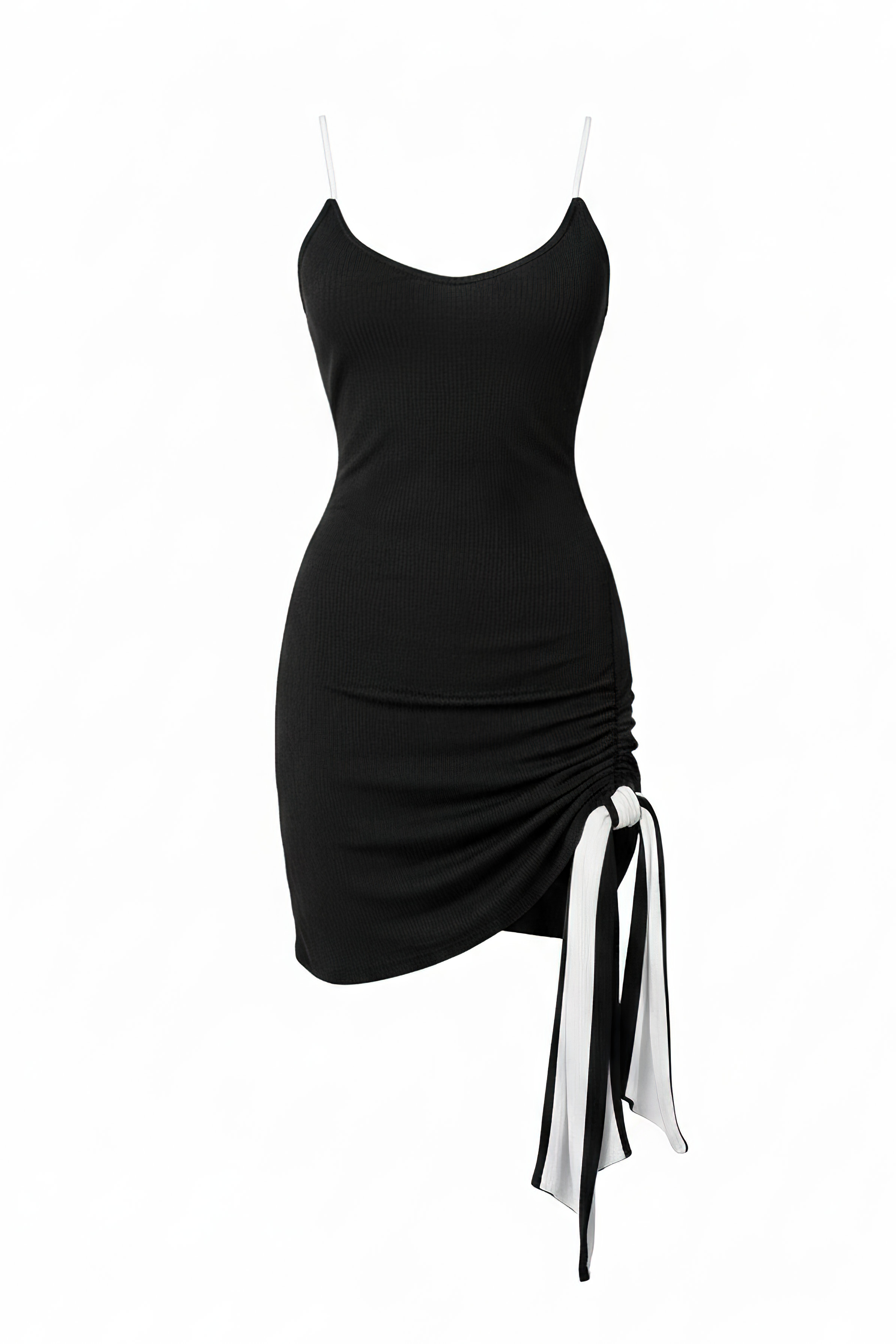 White/Black Mirage Reversible Mini Dress - JLUXLABEL