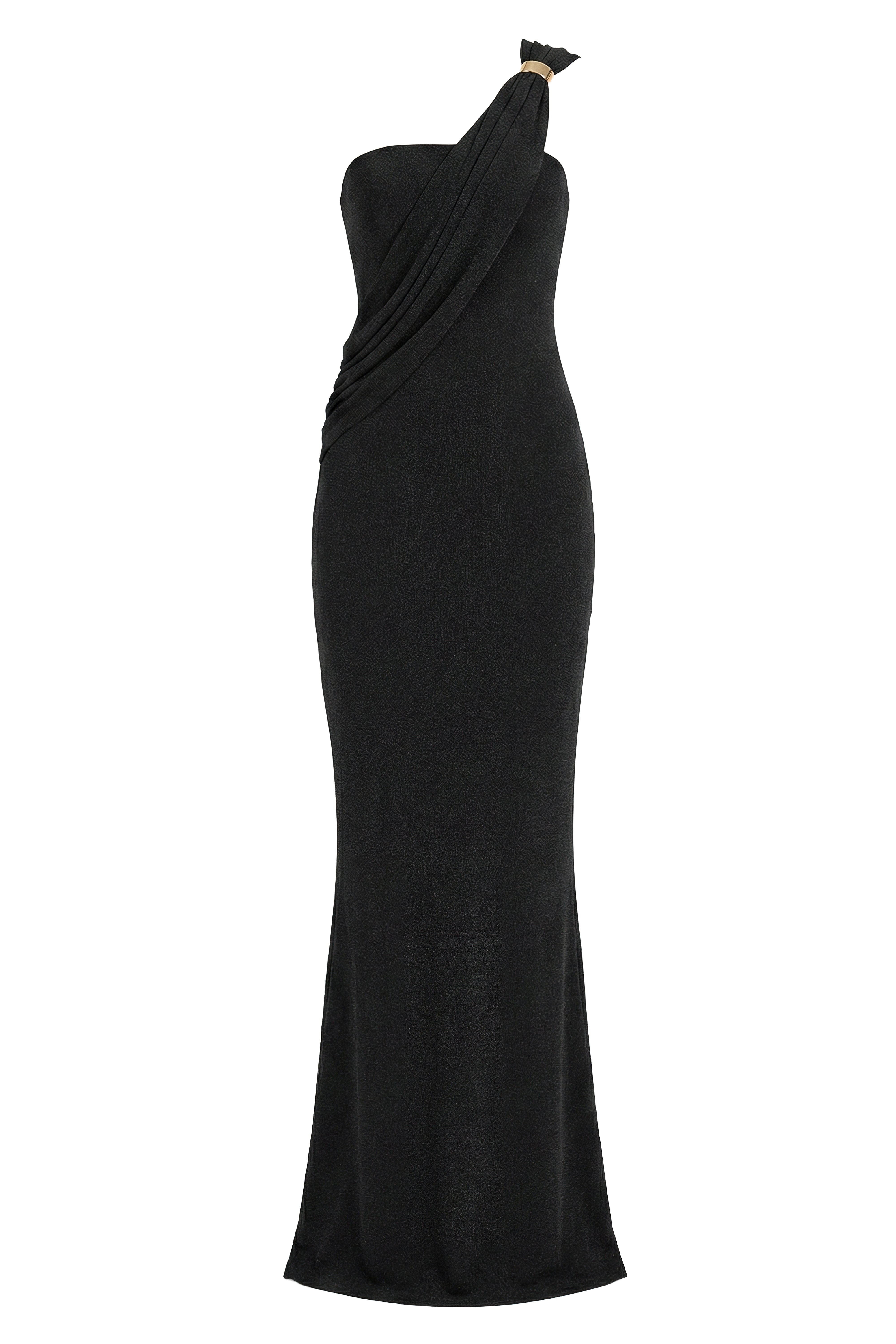 Black Golden Veil Maxi Dress