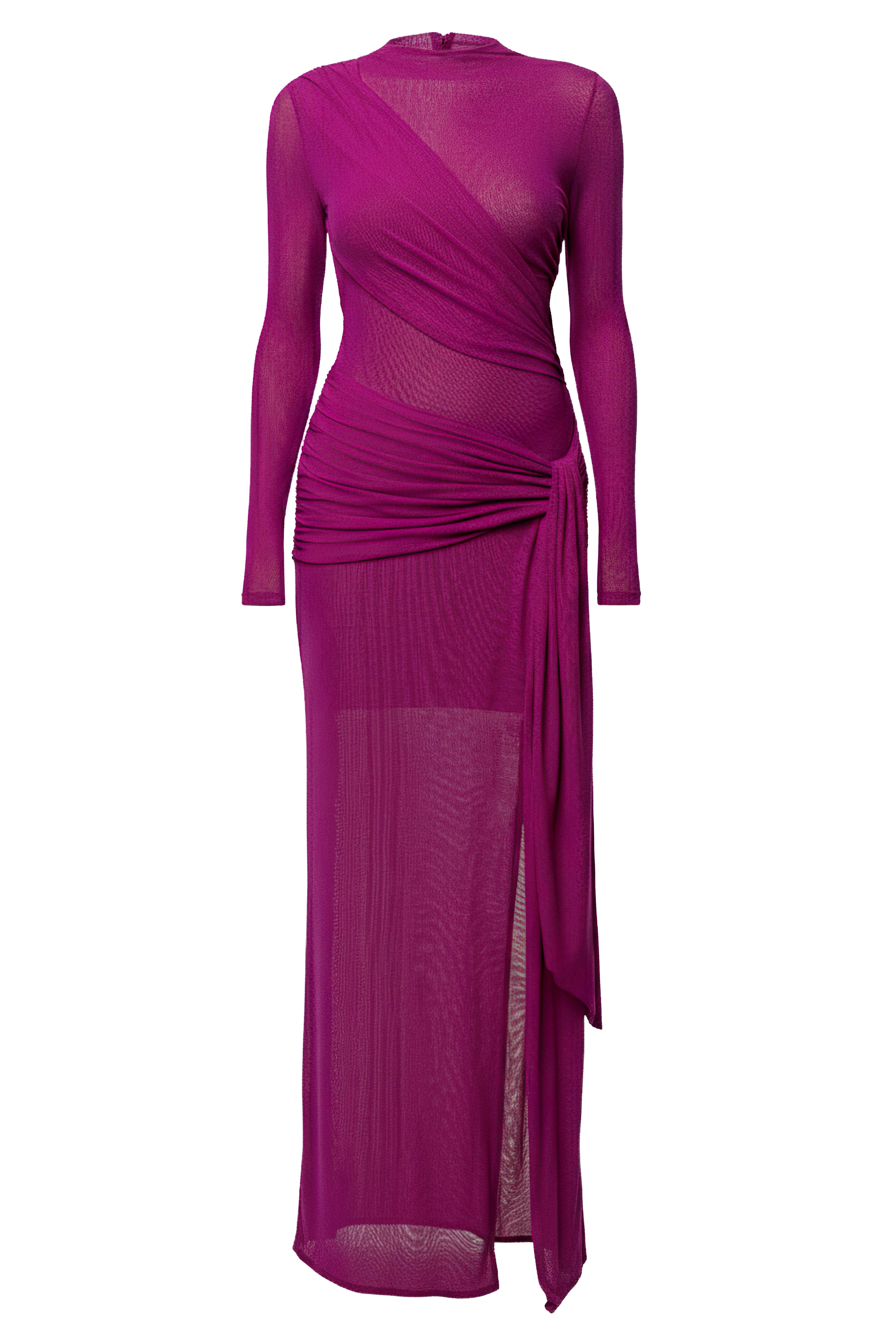 Purple Heatwave Mesh Maxi Dress - JLUXLABEL