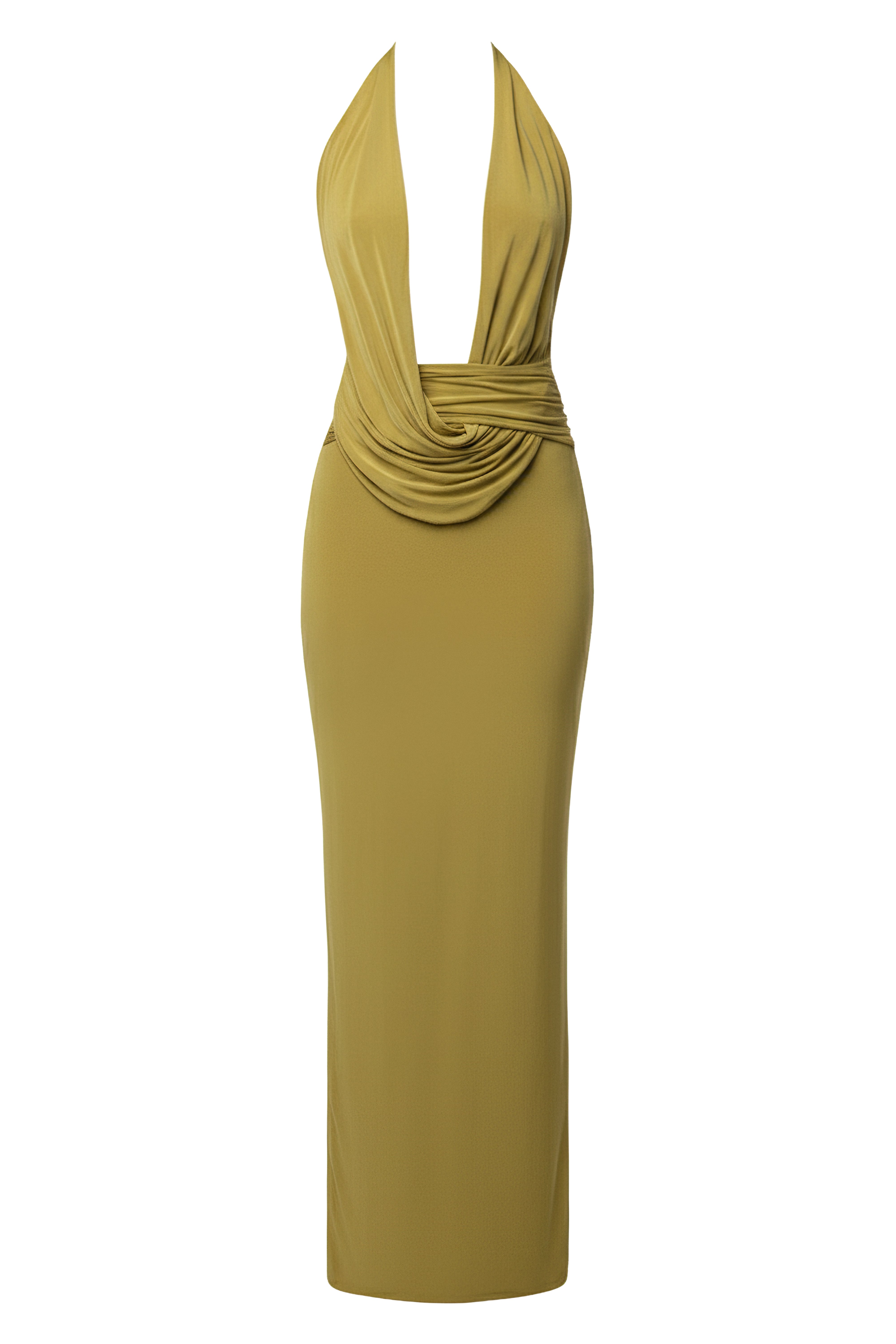 Moss Dawn Draped Maxi Dress