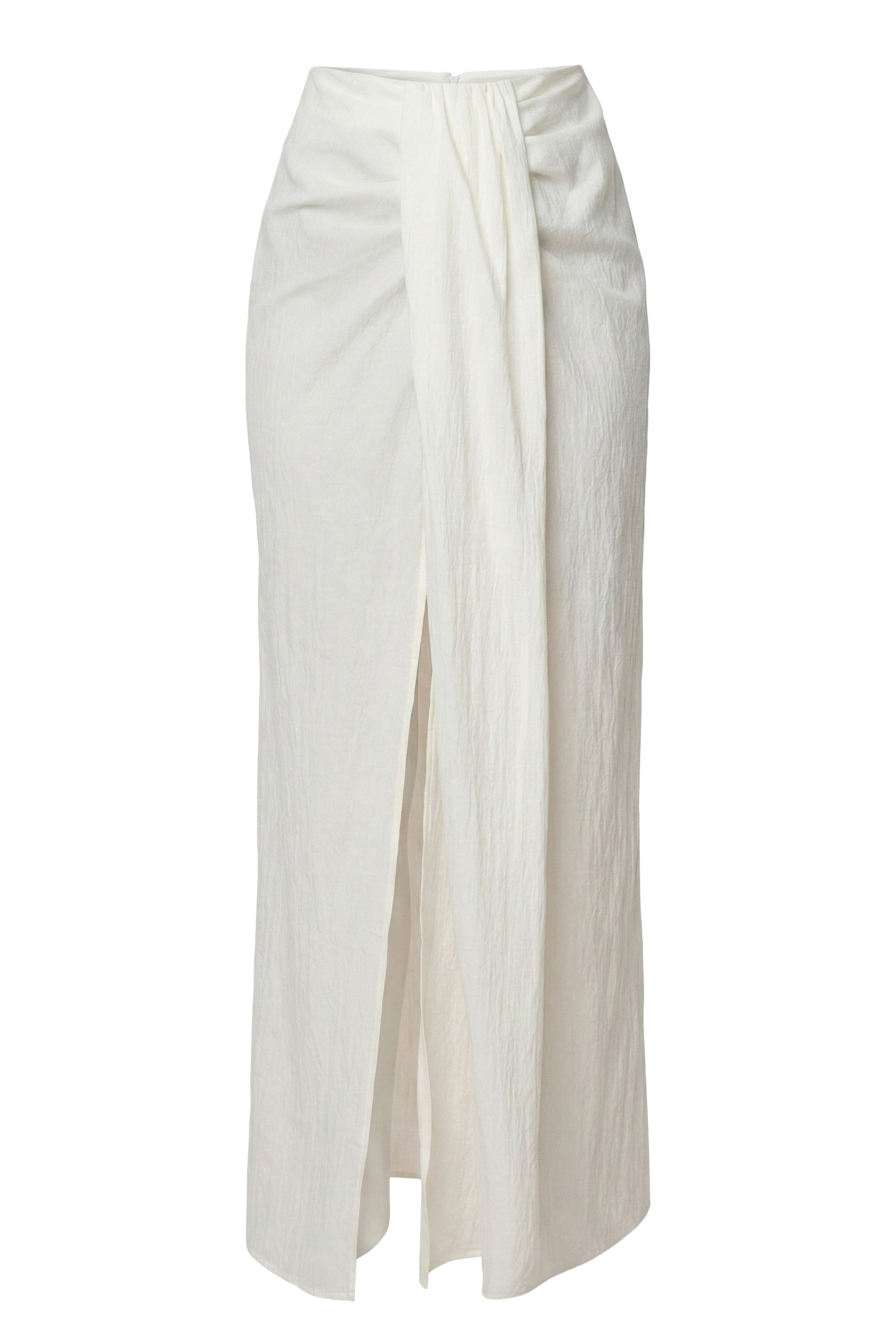 Ivory Flowing Elegance Maxi Skirt - JLUXLABEL