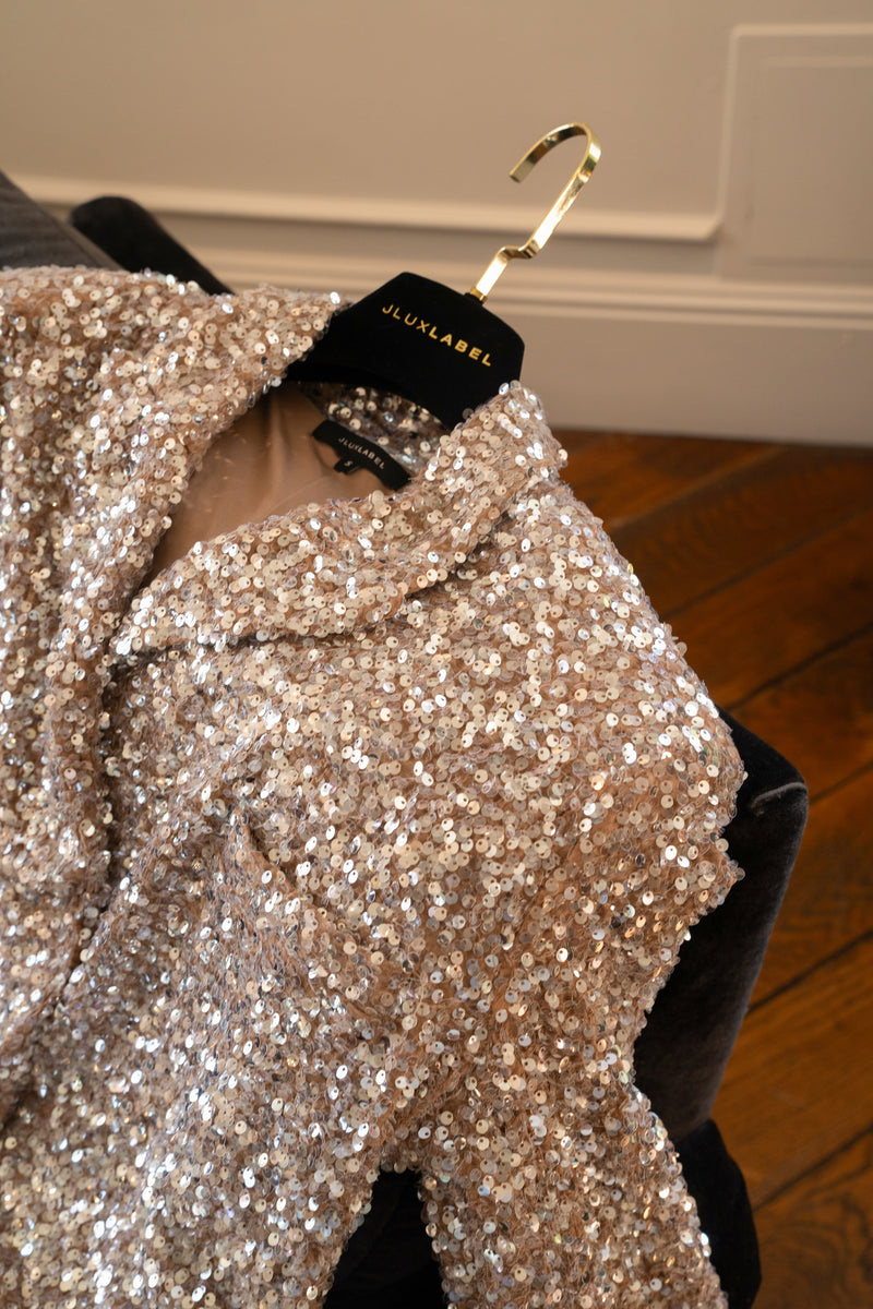 Nixie Sequin Oversized Blazer