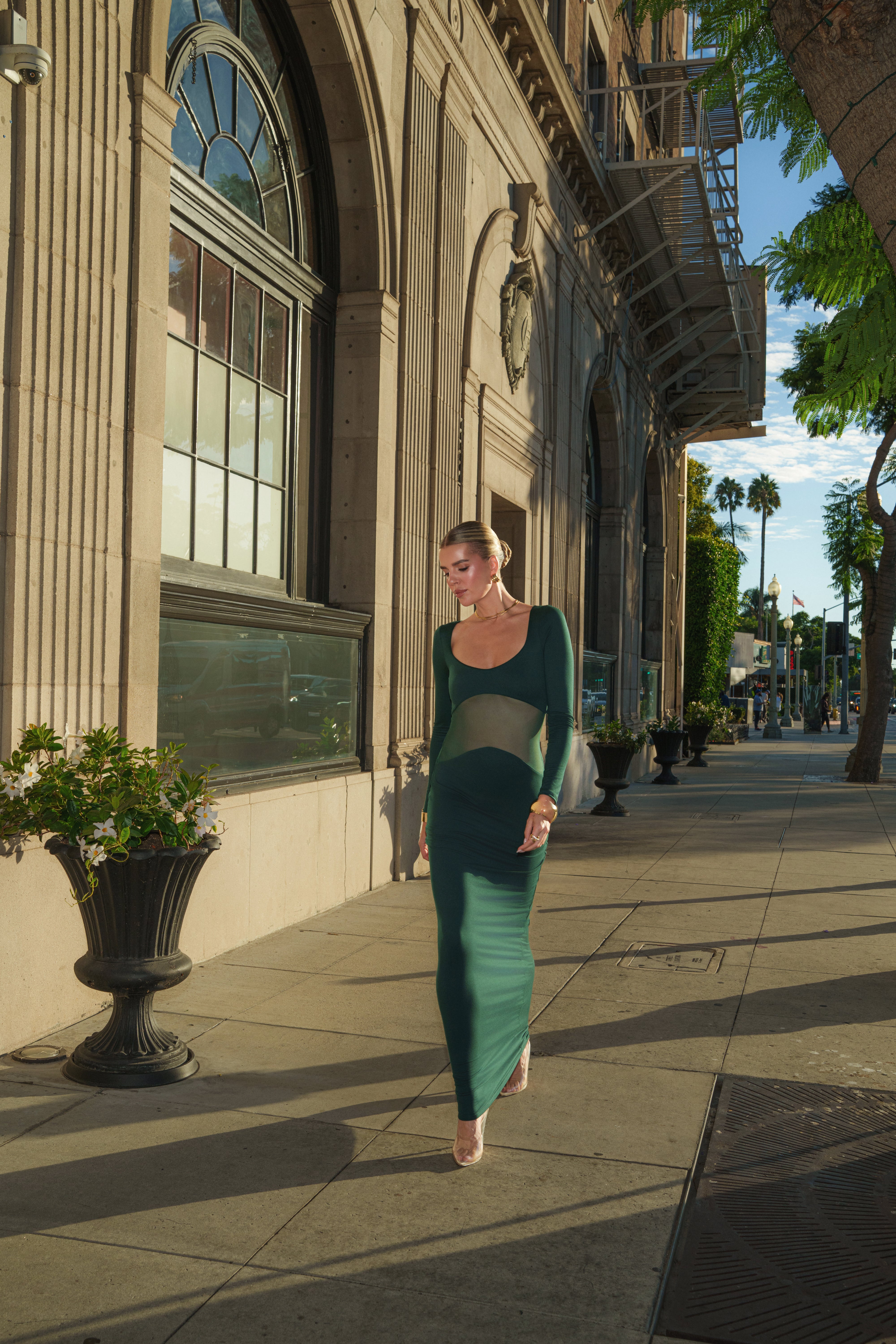 Emerald Glitz Hour Maxi Dress