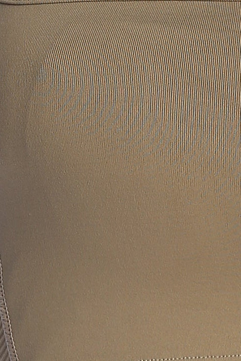 Beige/White Ultimate Ribbed Halter Top