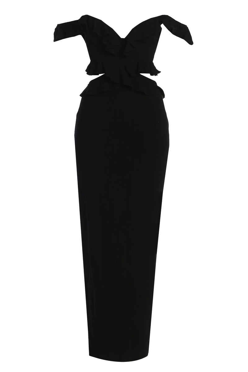 Robe maxi en lin noire Brighter Days