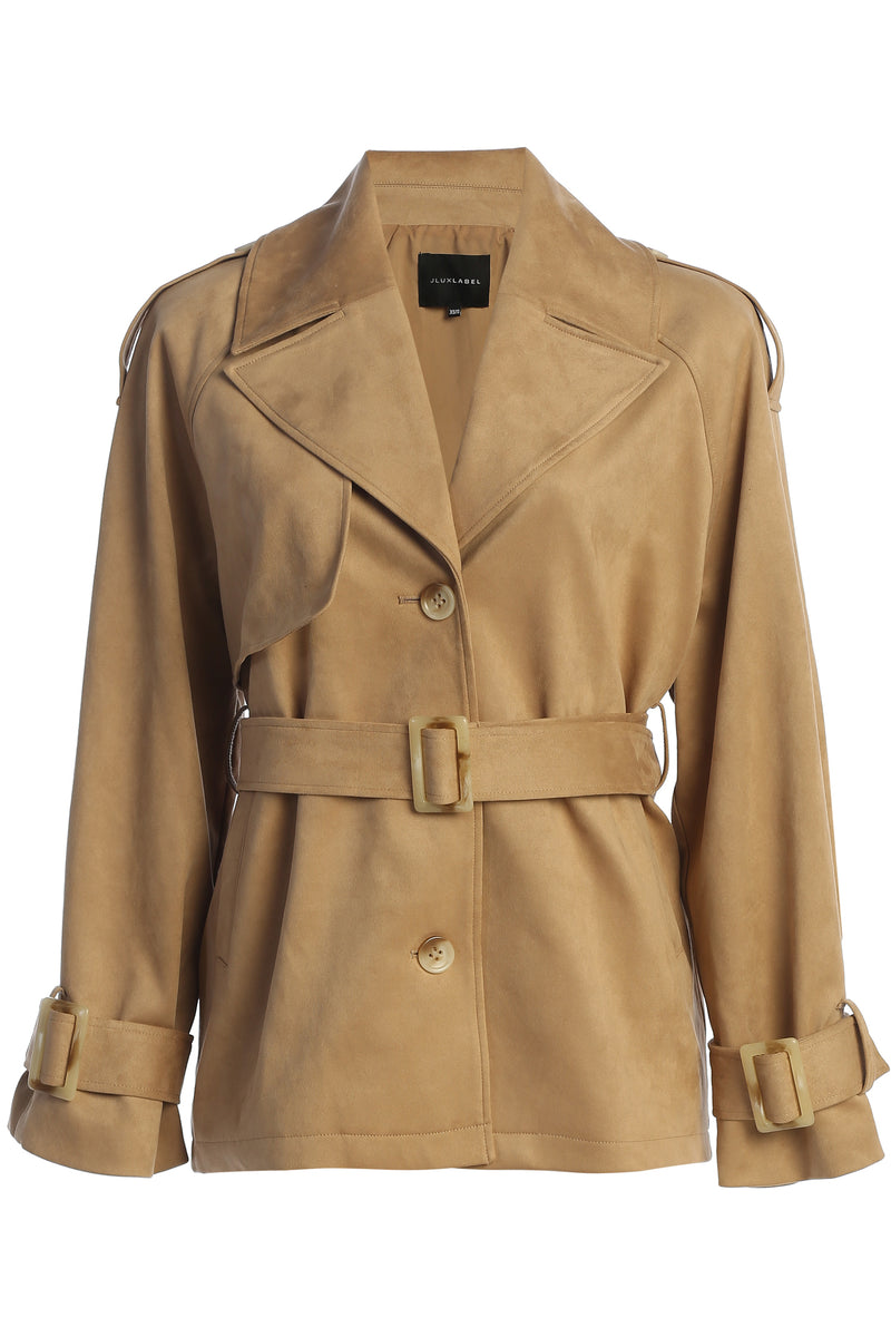 Beige Nightfall Suede Jacket