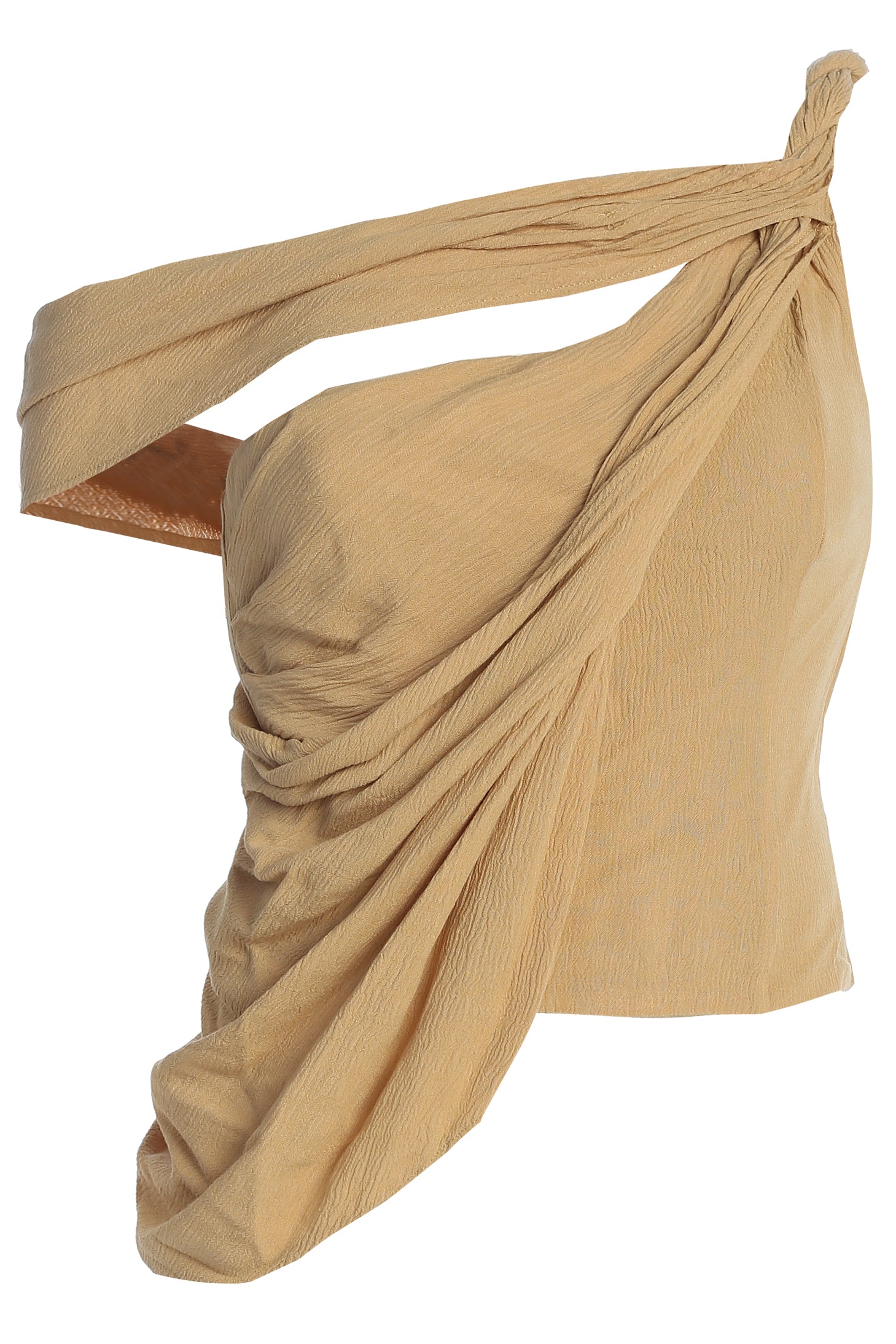 Khaki Diosa Drape Top - JLUXLABEL