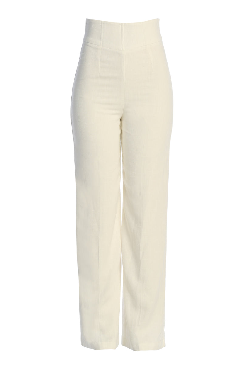 Ivory Explorer Linen Pants