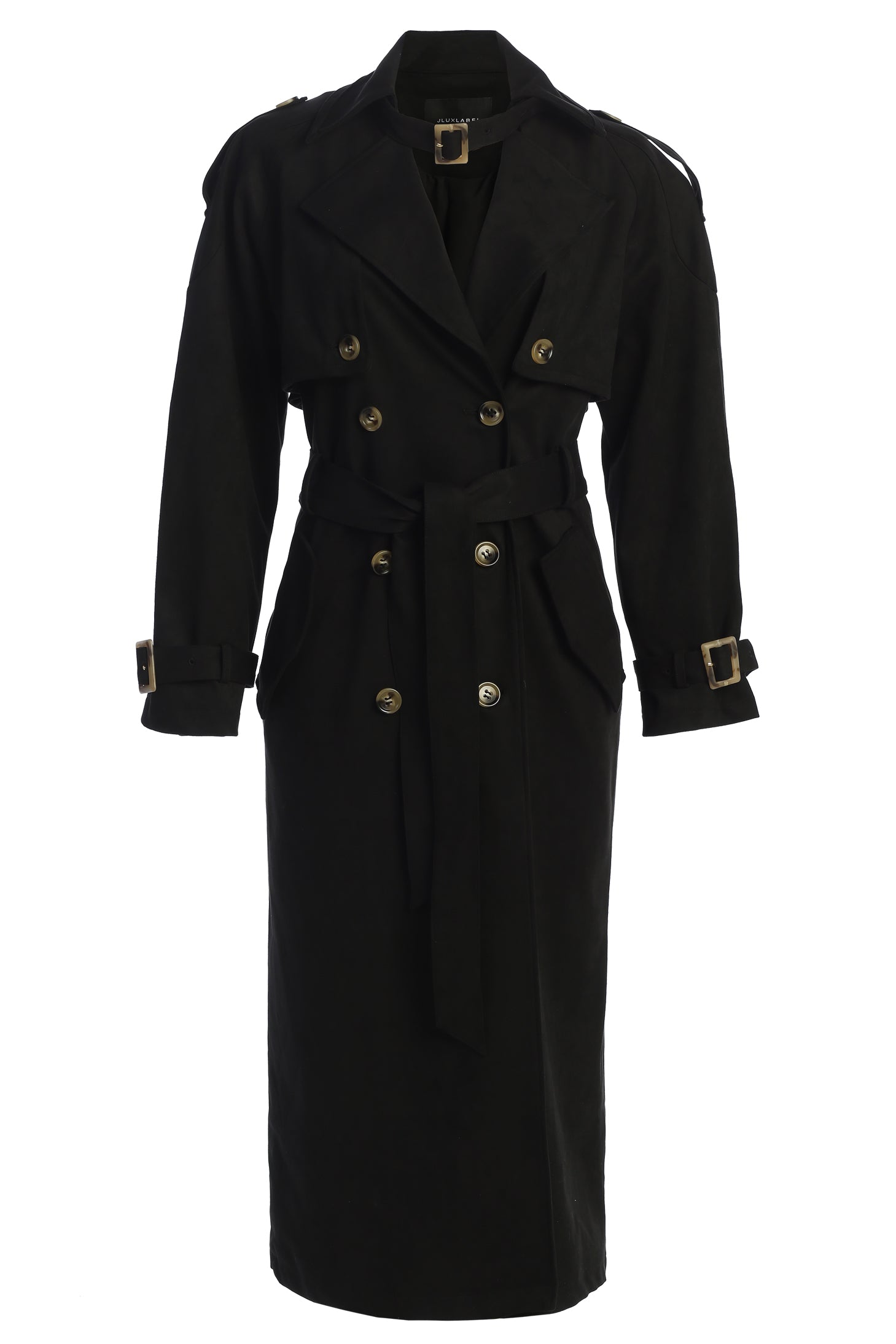 Black Elite Suede Coat