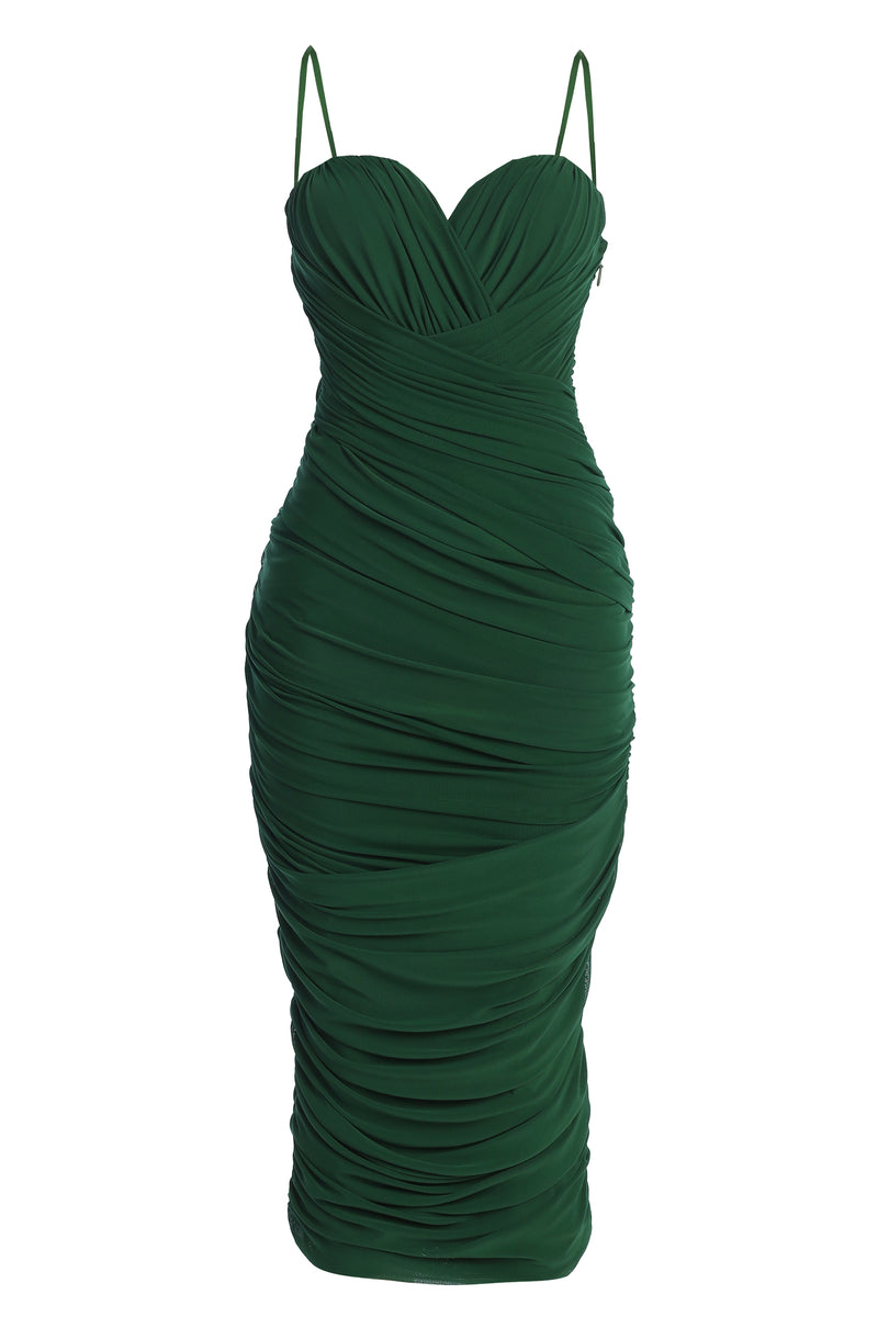 Green Arcadia Mesh Midi Dress – JLUXLABEL