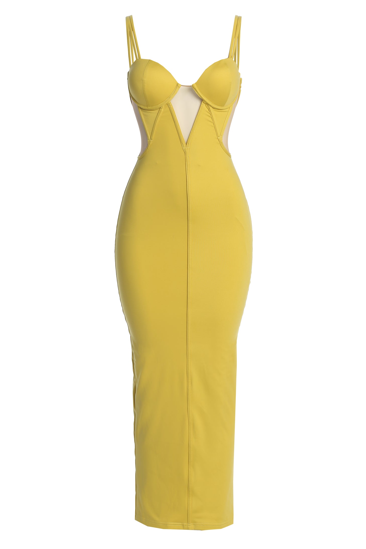 Yellow Enchantment Bustier Maxi Dress - JLUXLABEL