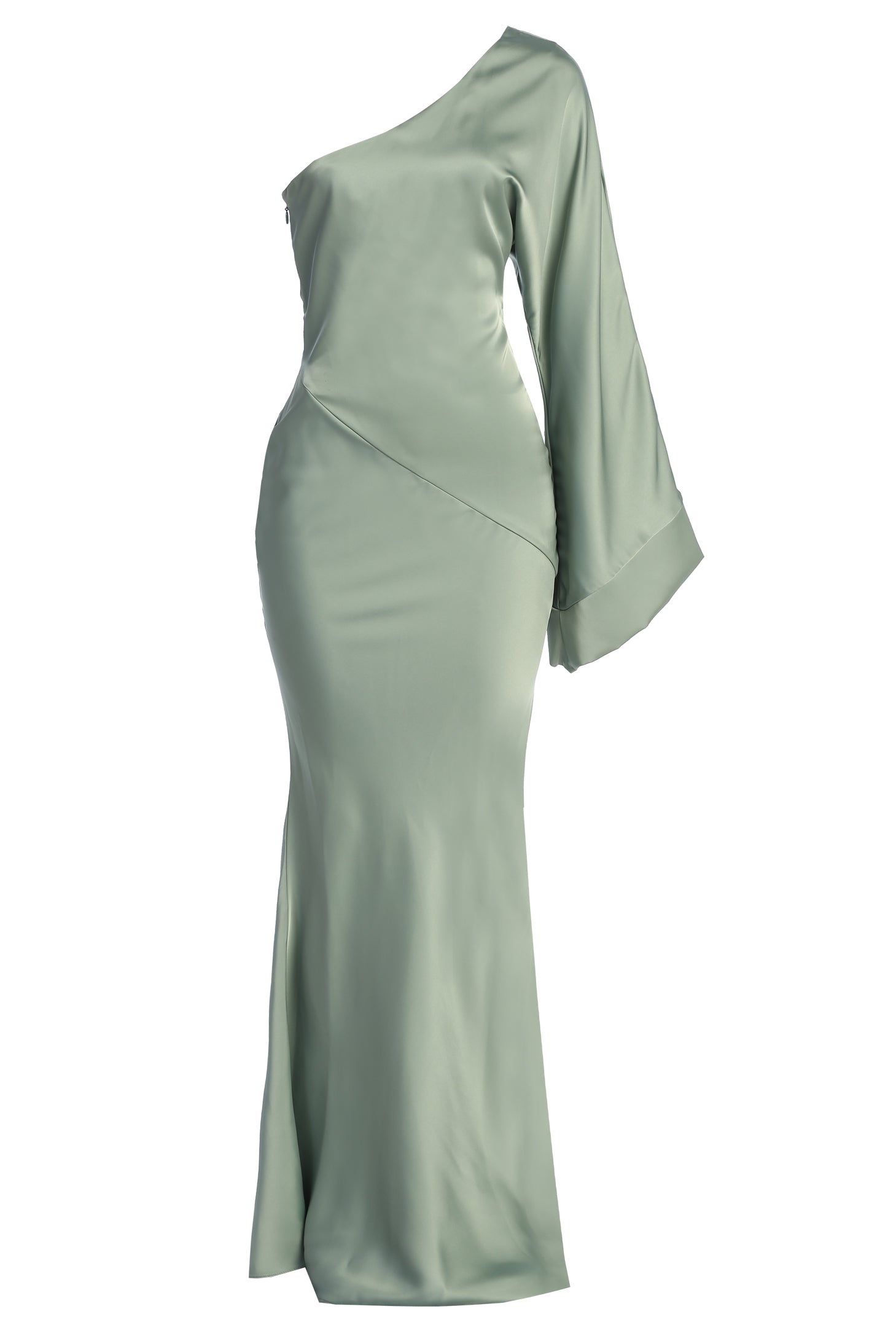 Sage Femme Drape Maxi Dress - JLUXLABEL