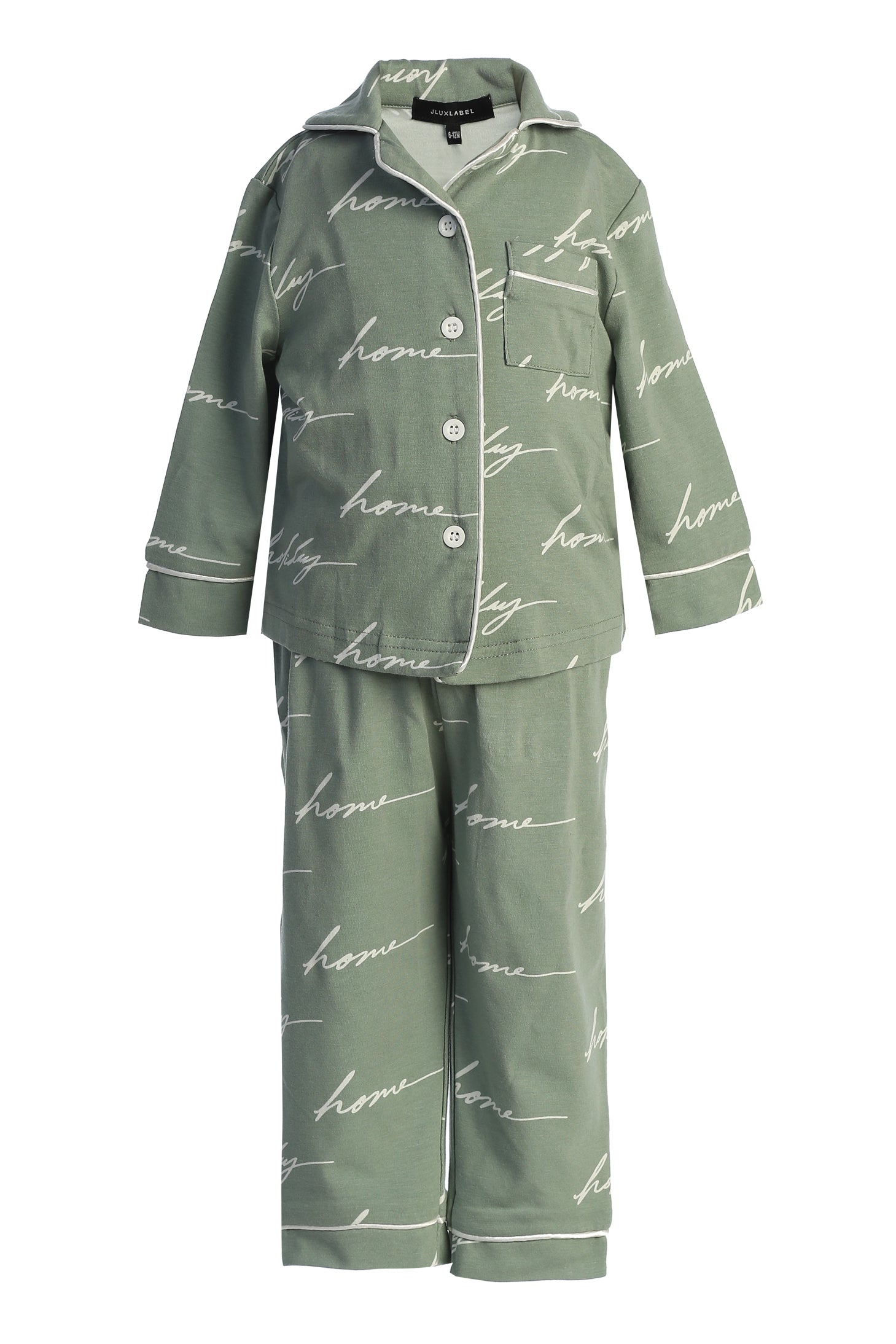 Sage HOME FOR THE HOLIDAYS KIDS PAJAMA SET - JLUXLABEL
