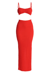 Red Fiji 2-Piece Skirt Set - JLUXLABEL