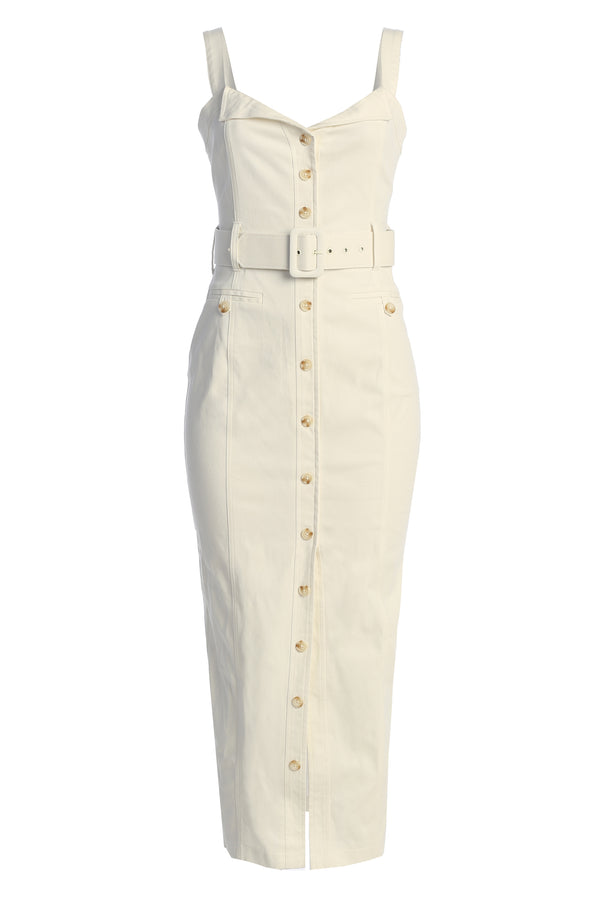 Ivory Forever Summer Belted Dress