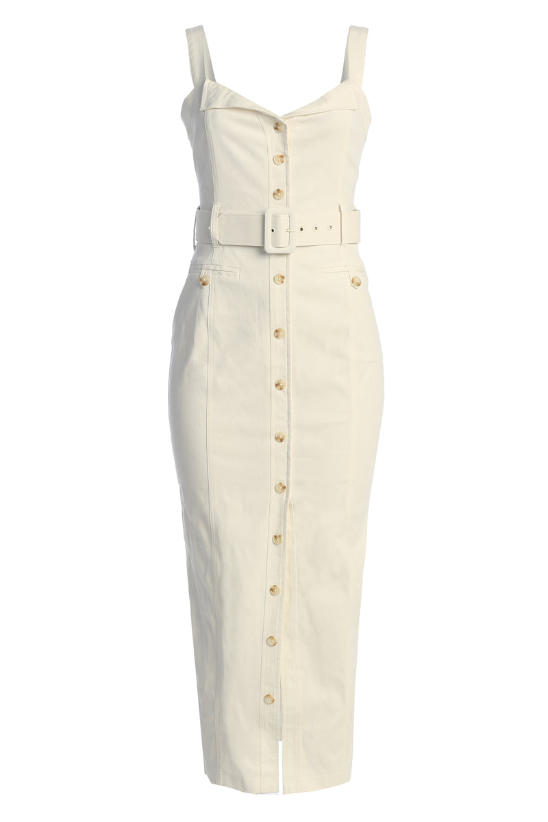 Ivory Forever Summer Belted Dress