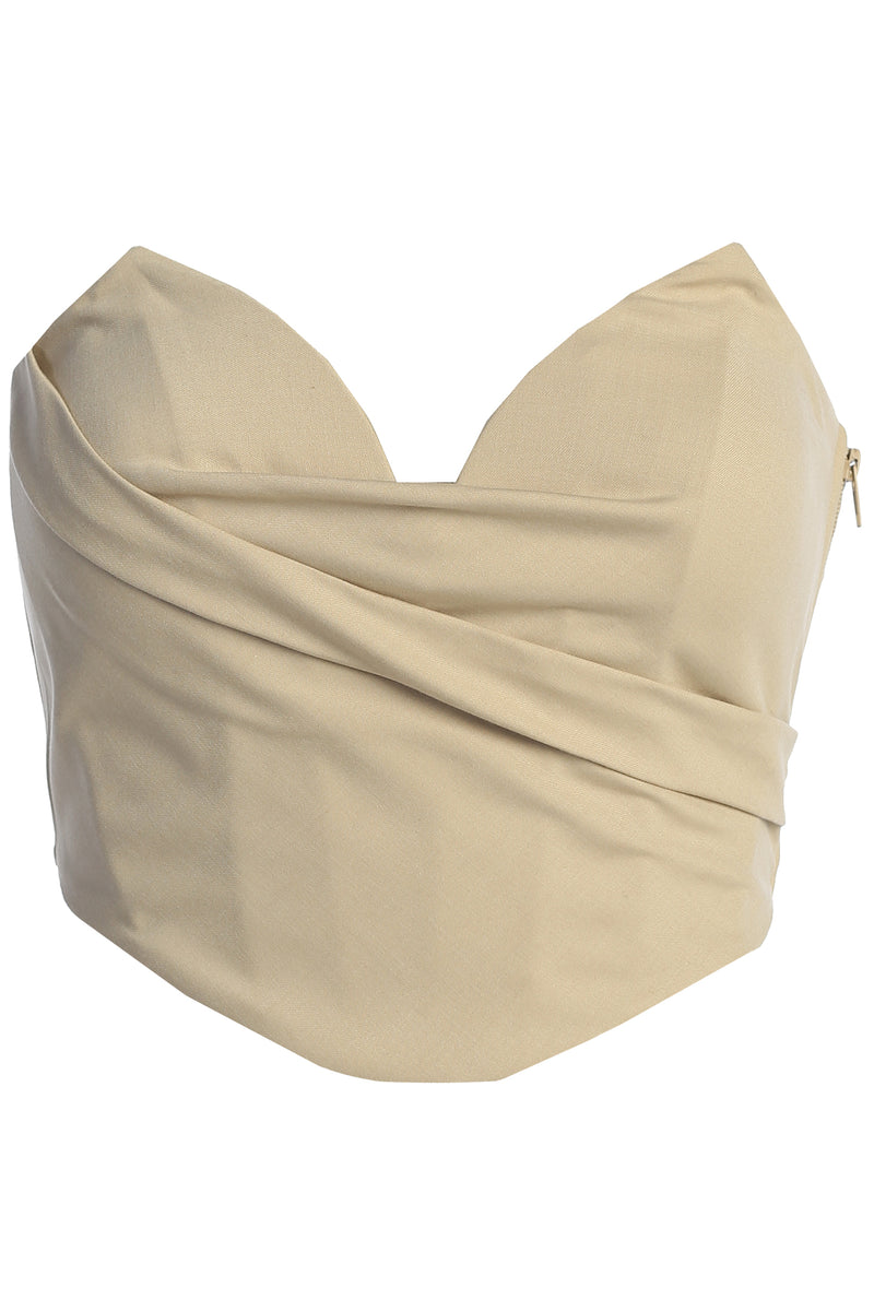 Beige Falling For You Corset - JLUXLABEL