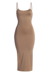 Brown Multi Solana Mesh Maxi Dress - JLUXLABEL