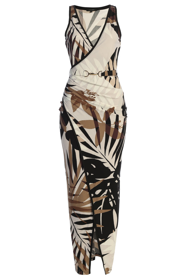 Tropical Print Revival Wrap Dress