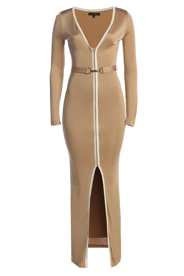 Tan Juki Maxi Dress