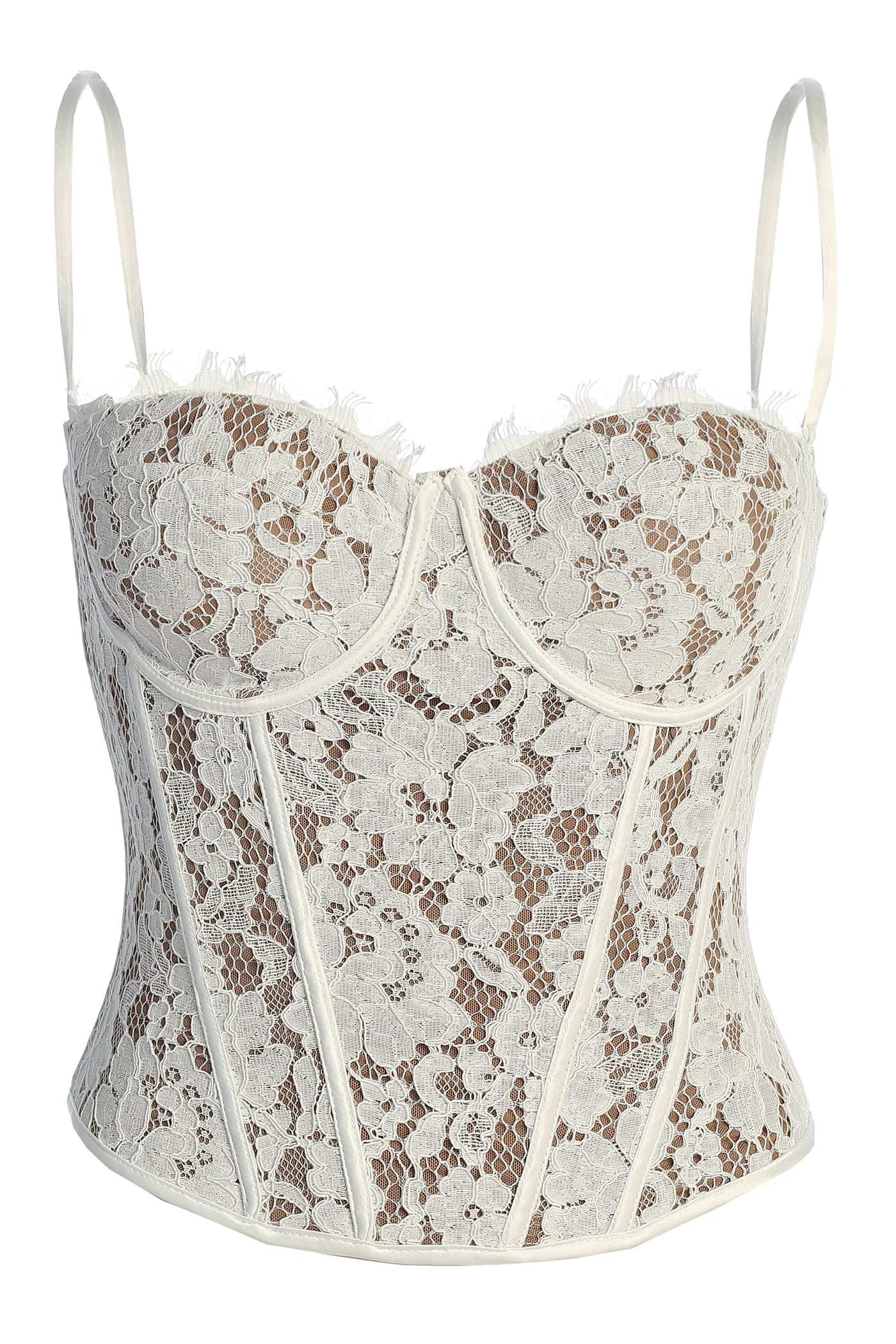 White Grecia Lace Bustier Top – JLUXLABEL