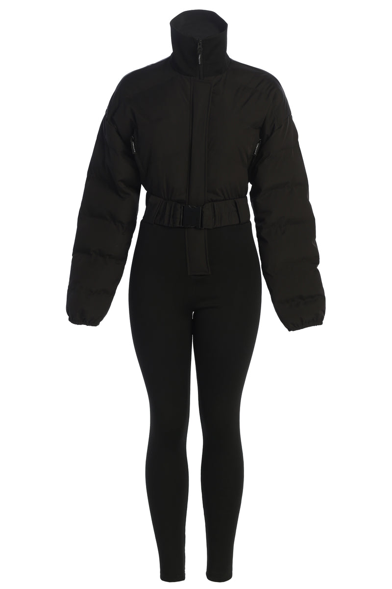 Black In Motion Nylon Jumpsuit