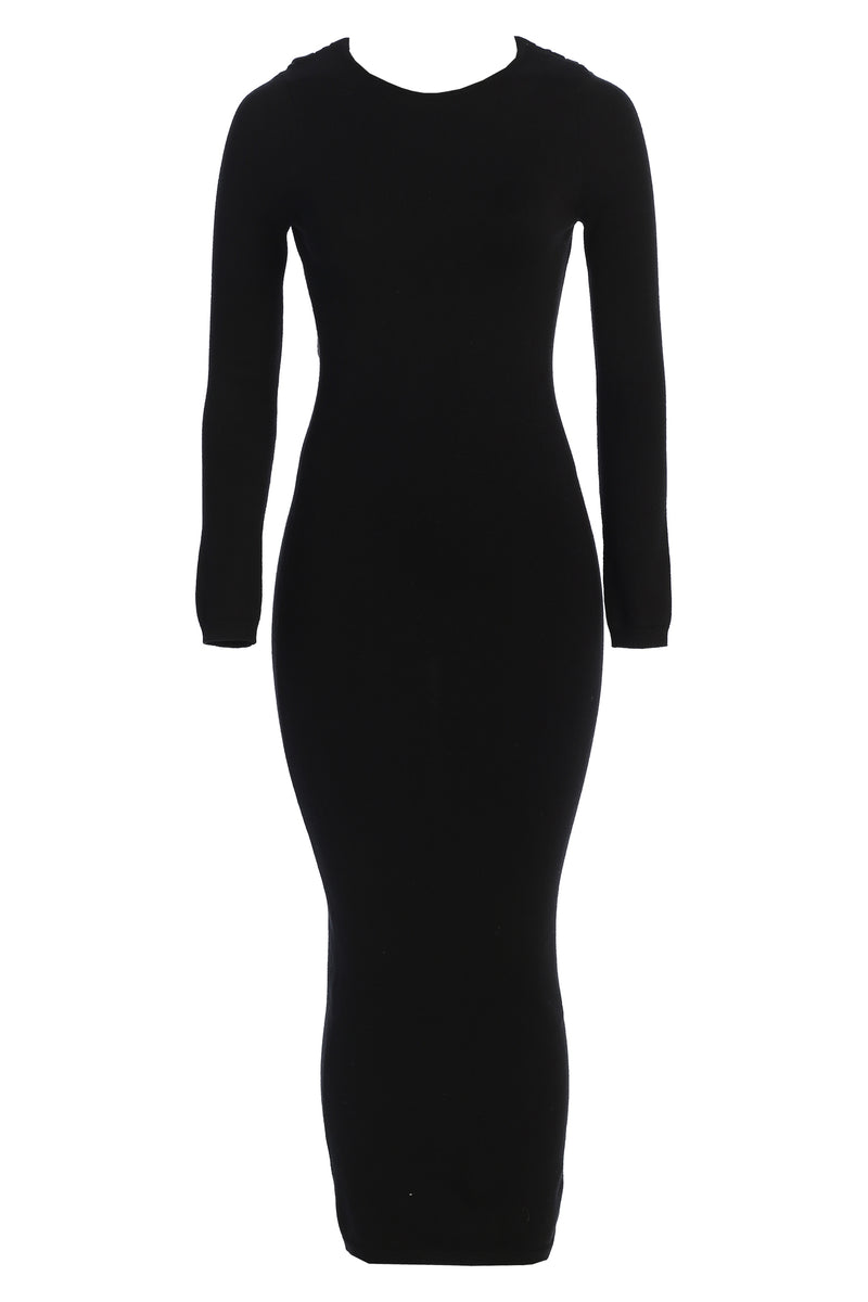Black Heavenly Knit Maxi Dress - JLUXLABEL