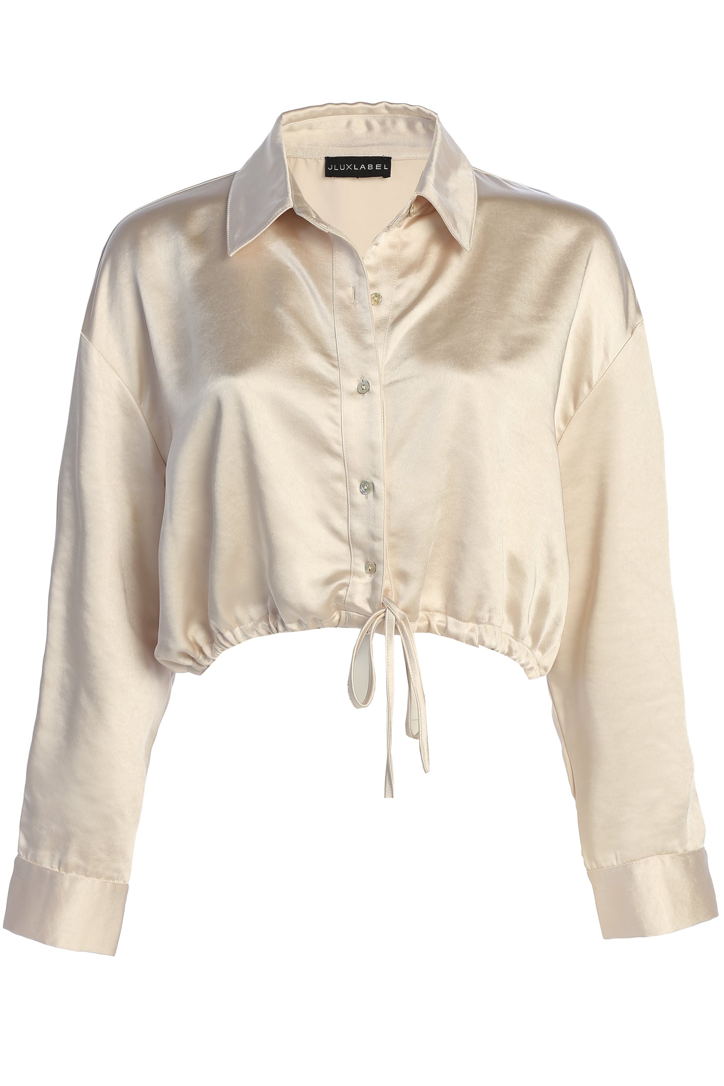 Champagne Kiah Button Up Top - JLUXLABEL