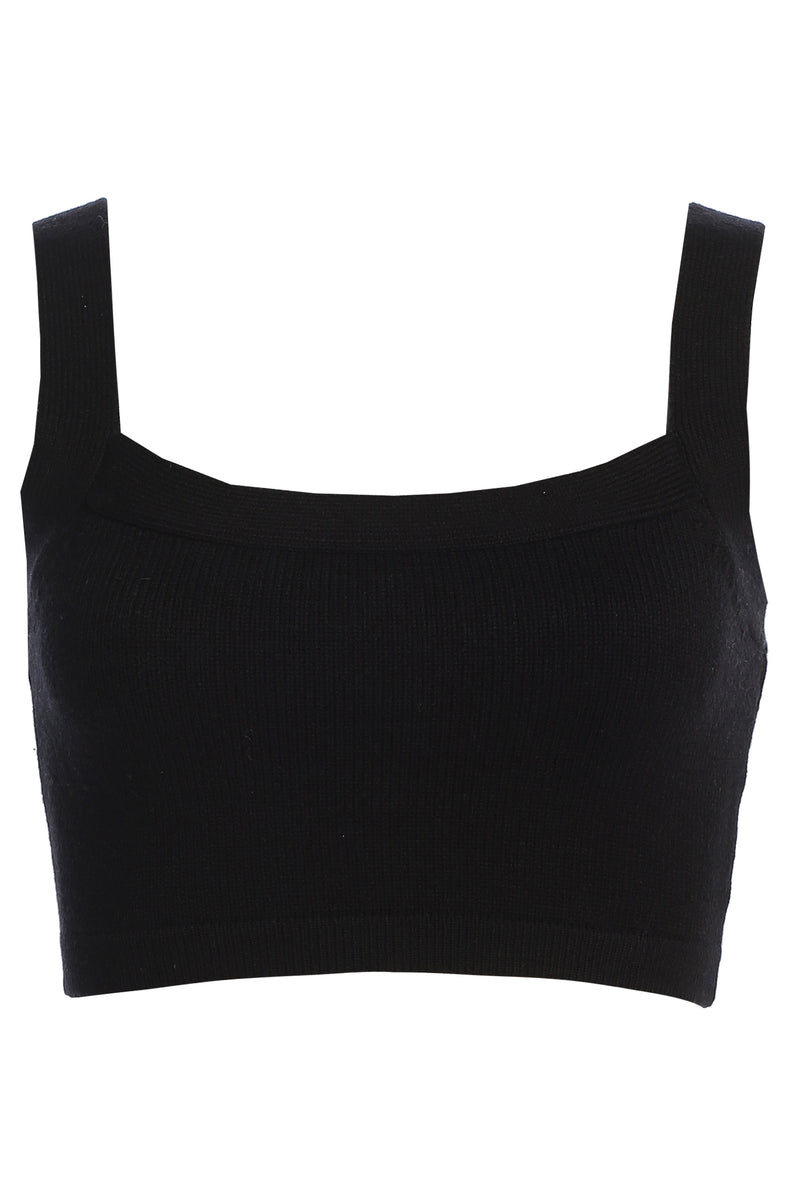 Black Darlah Knit Crop Top