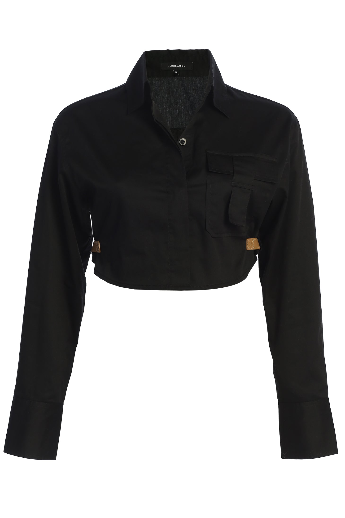 Black Close To You Collared Top