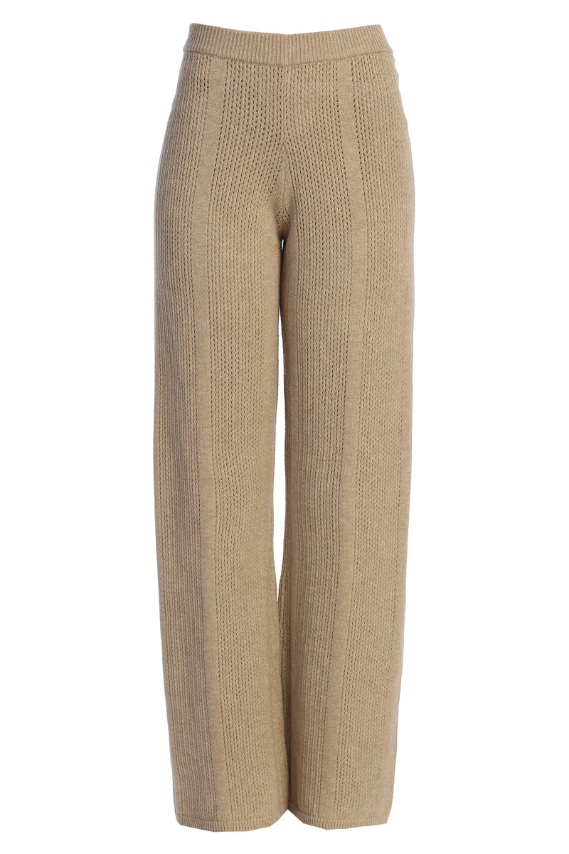 Taupe Fortuna Sweater Knit Pants