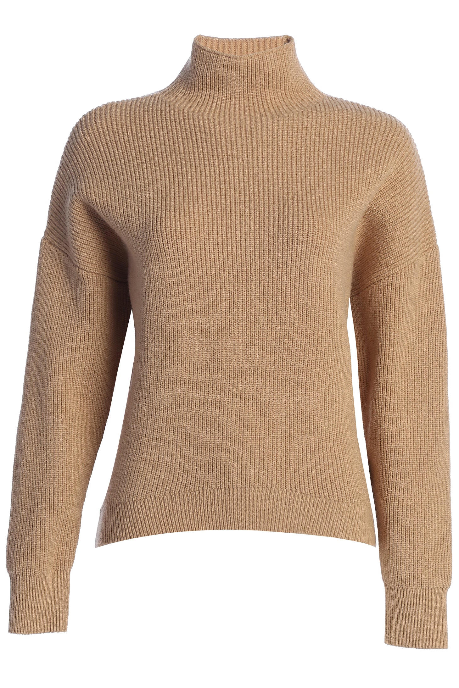 Beige Jenni Turtleneck Sweater Top - JLUXLABEL