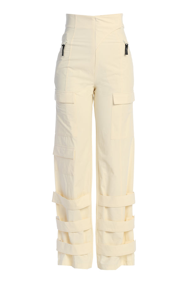 Buttercream Nyah Nylon Utility Pants - JLUXLABEL