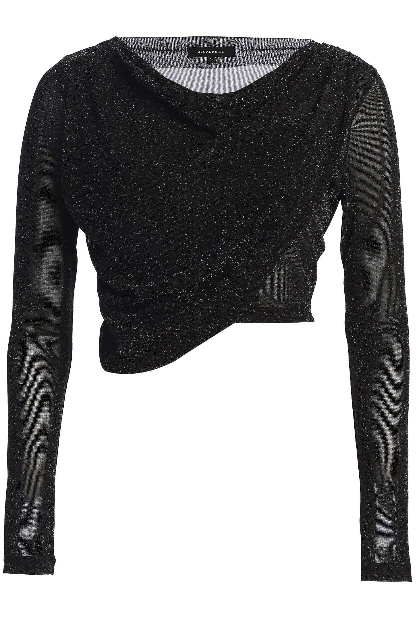 Black Aubrianna Gathered Top – JLUXLABEL