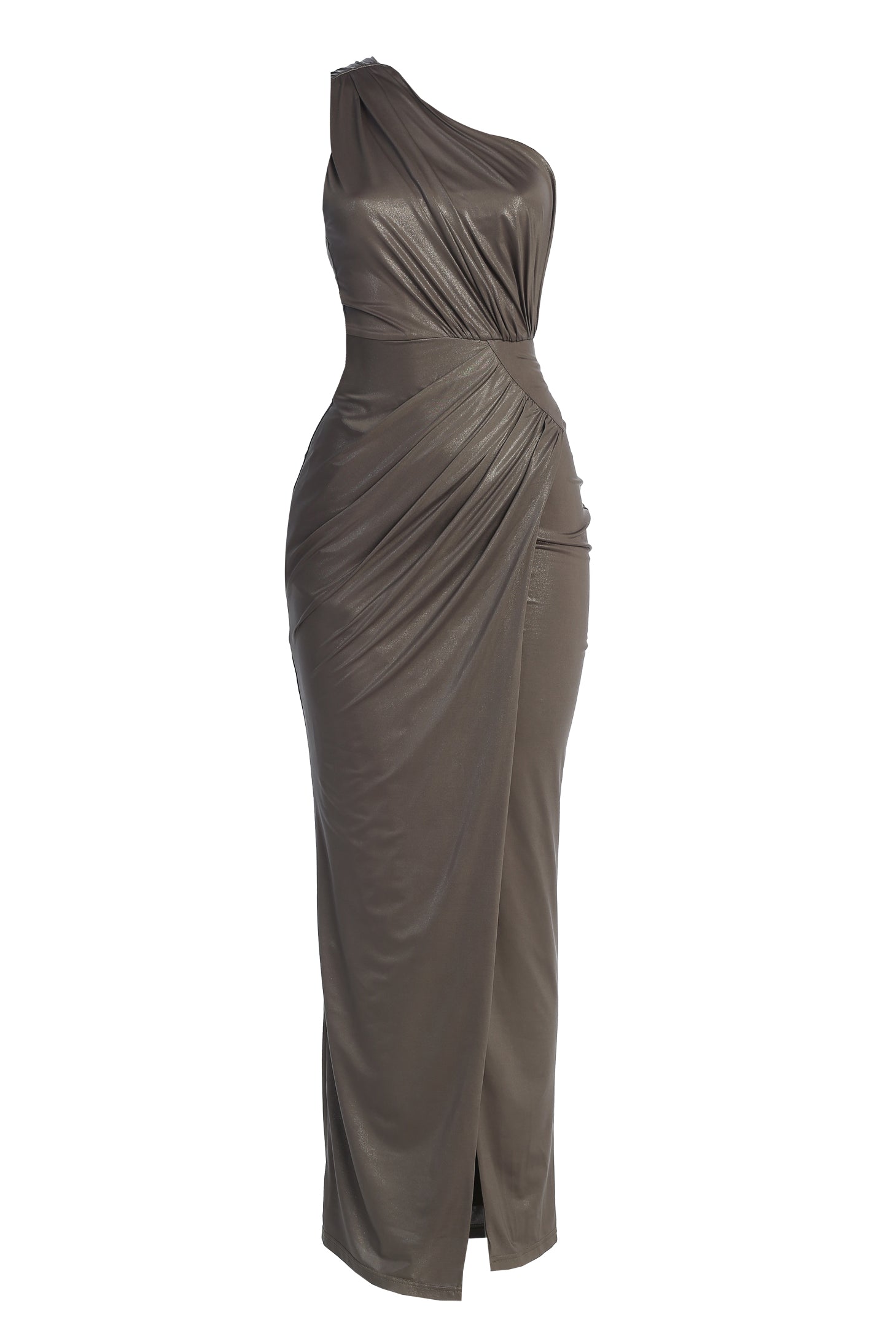 Olive Lavina Metallic Maxi Dress - JLUXLABEL