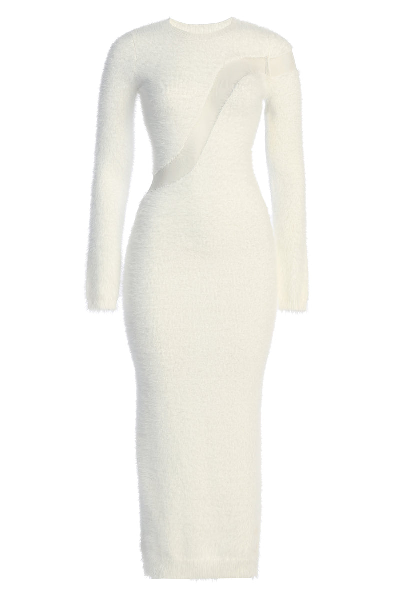 Ivory Toni Knit Maxi Dress - JLUXLABEL