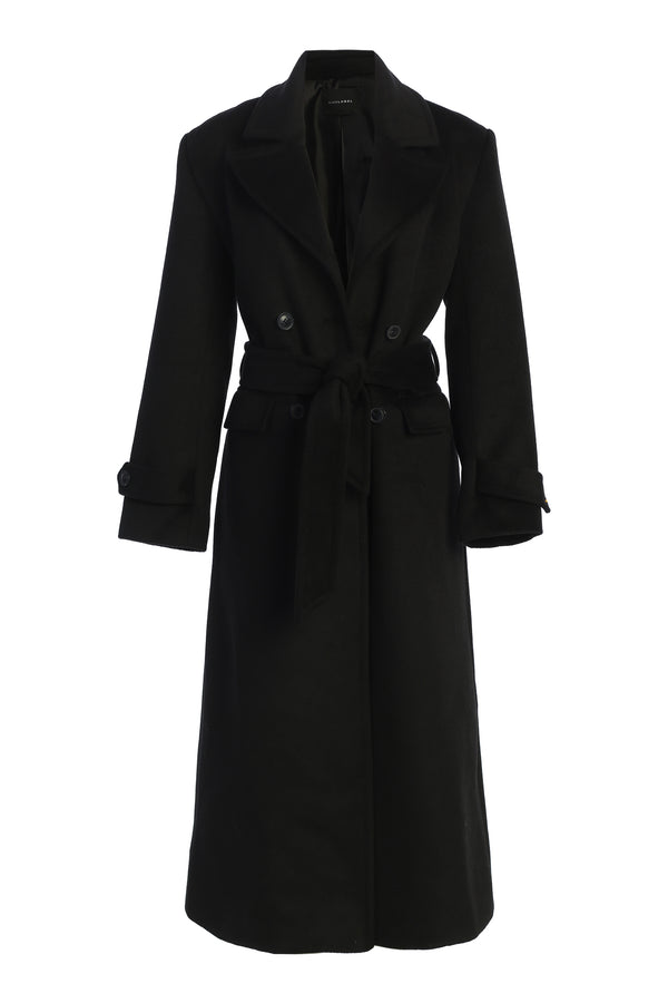 Black Rain Or Shine Longline Coat - JLUXLABEL