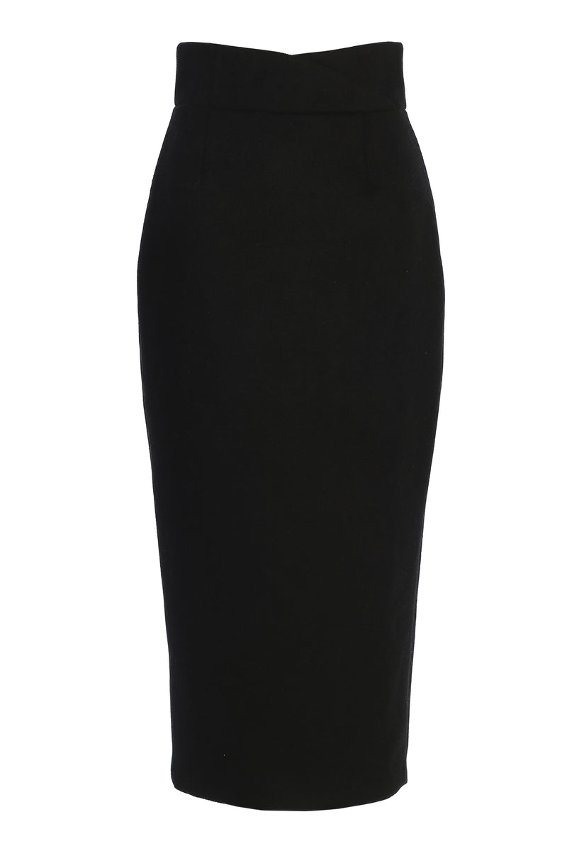 Black Nostalgia High Waist Skirt - JLUXLABEL