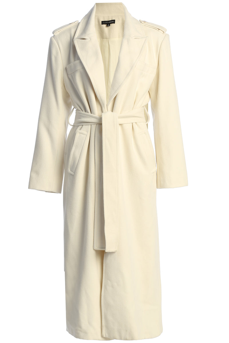 Ivory SAVANNAH BELTED COAT