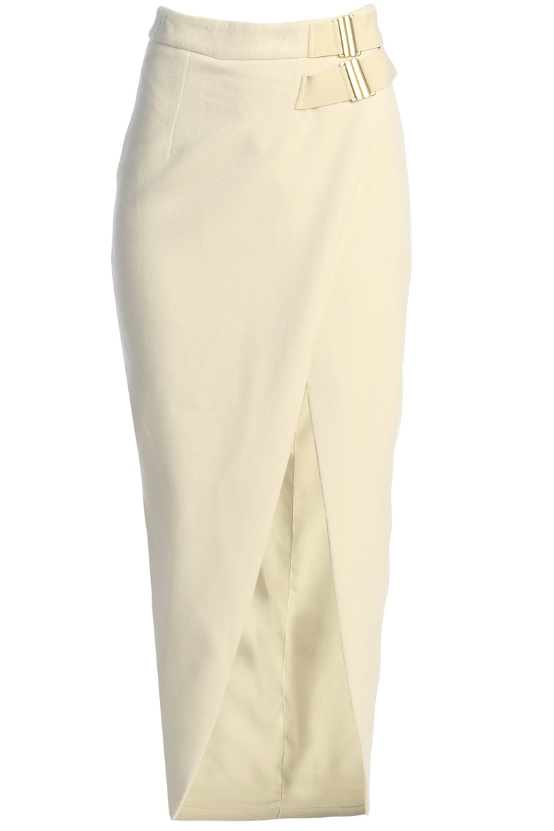 Ivory GISELE SLIT SKIRT