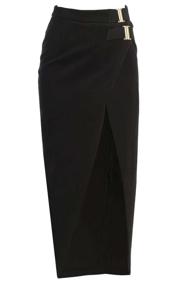 Black GISELE SLIT SKIRT