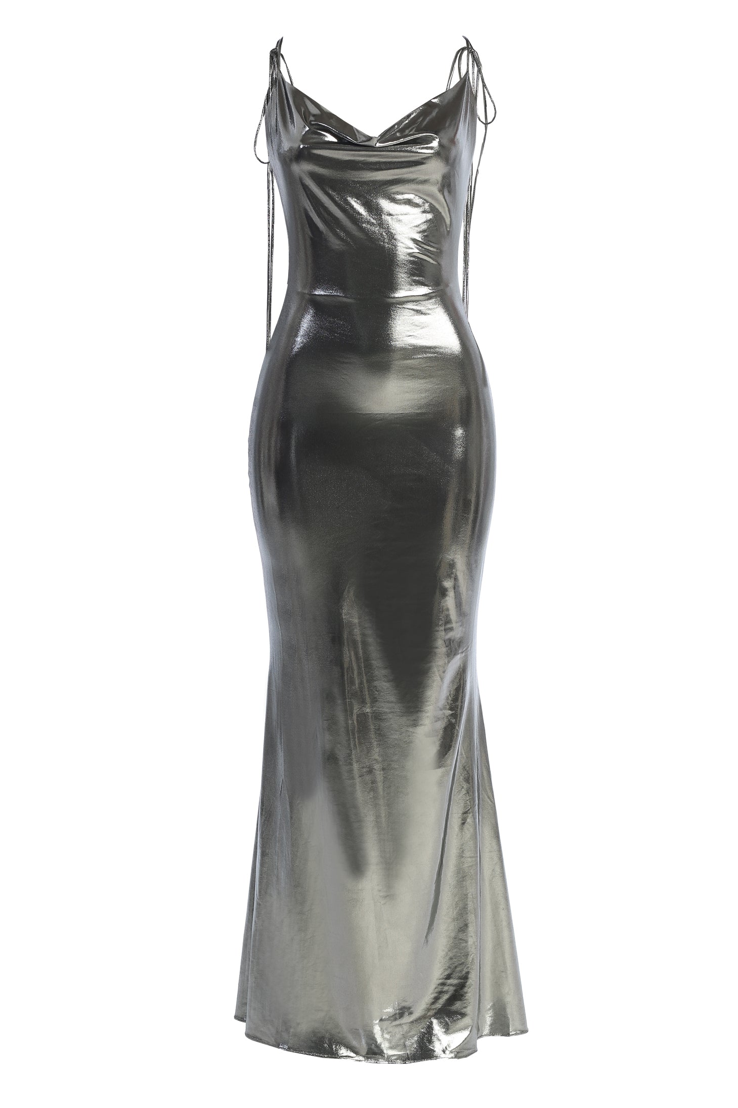 Silver Heart of Gold Maxi Dress | JLUXLABEL