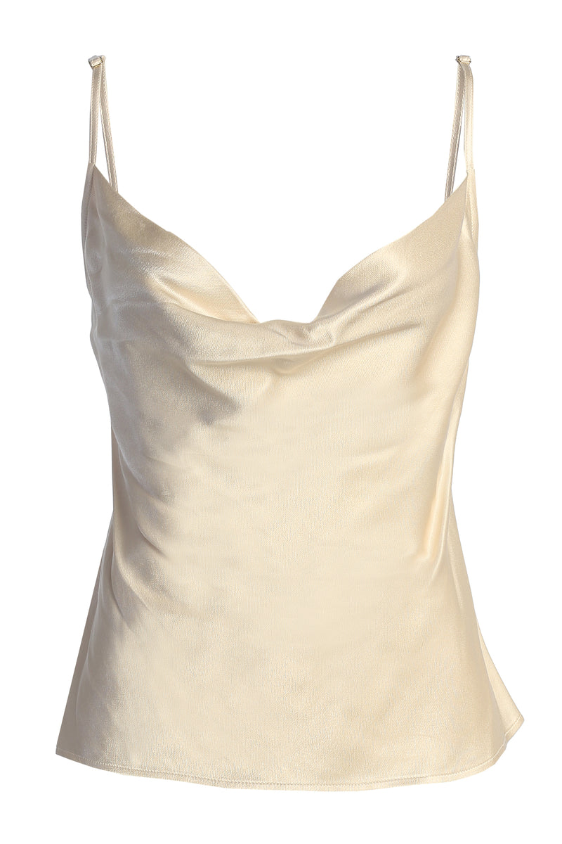 Champagne Amour Satin Top - JLUXLABEL