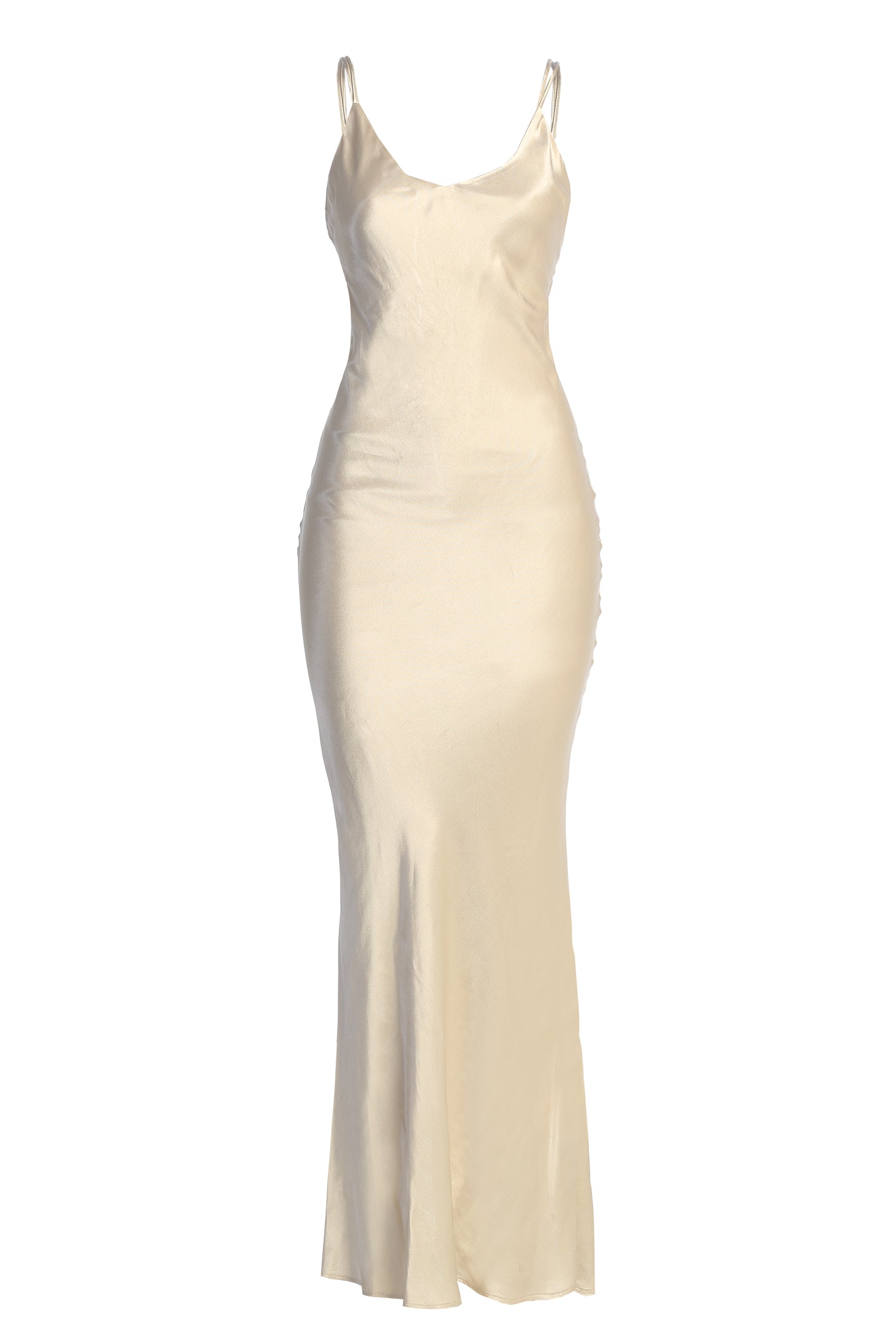 Champagne Promise Of Love Satin Dress - JLUXLABEL