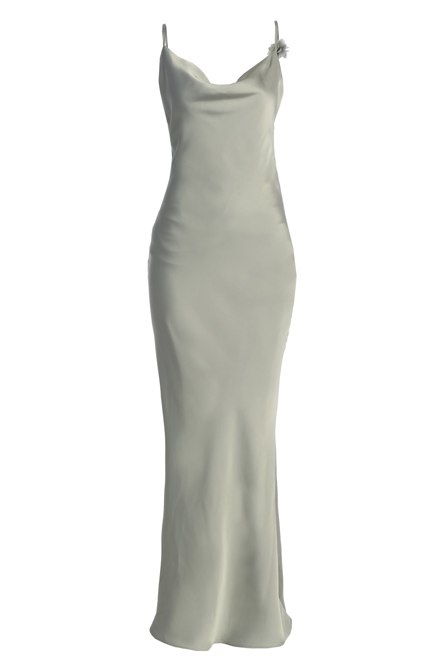 Sage Down The Aisle Satin Gown - JLUXLABEL