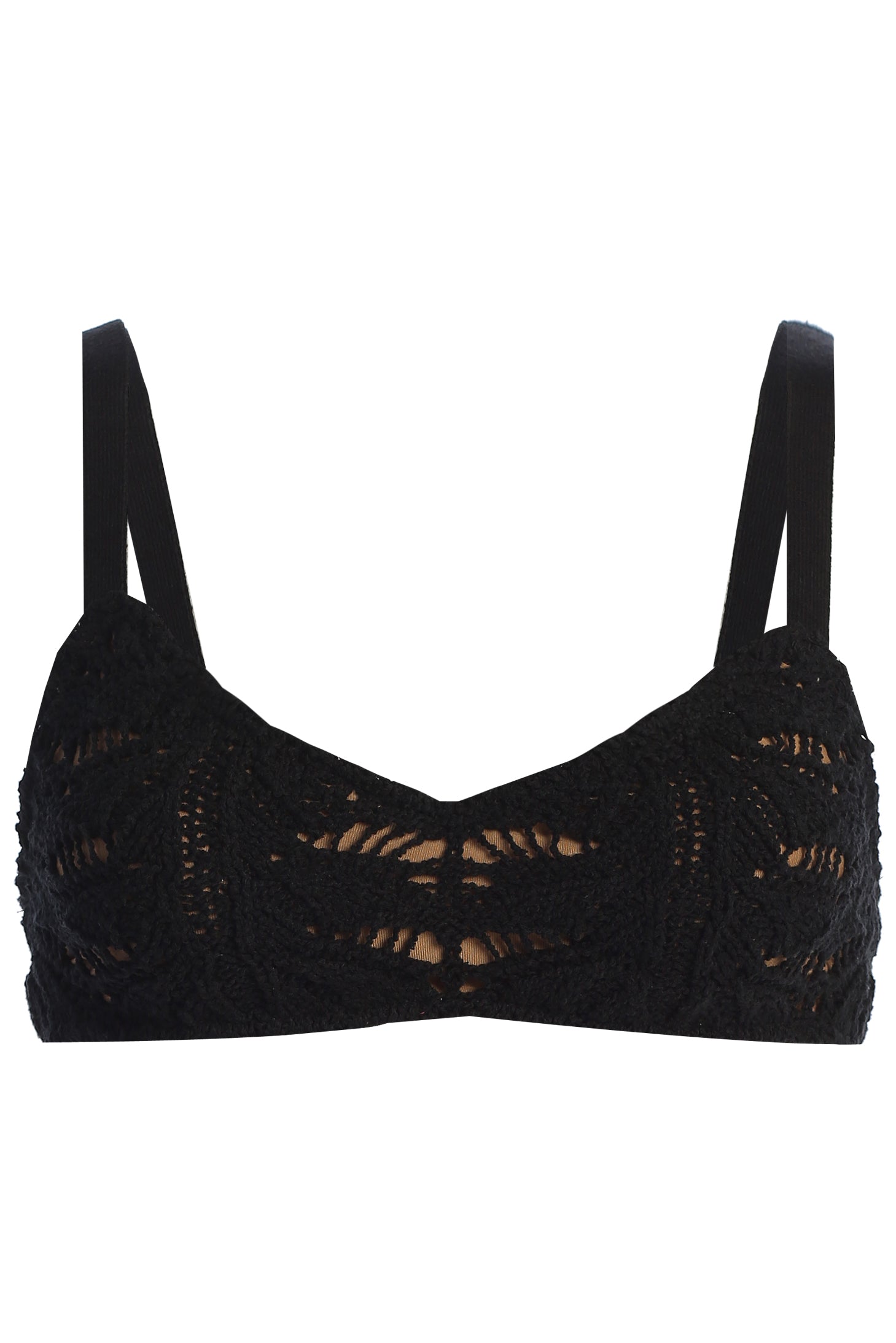 Black Ocean Eyes Crochet Top - Crochet Collection - JLUXLABEL