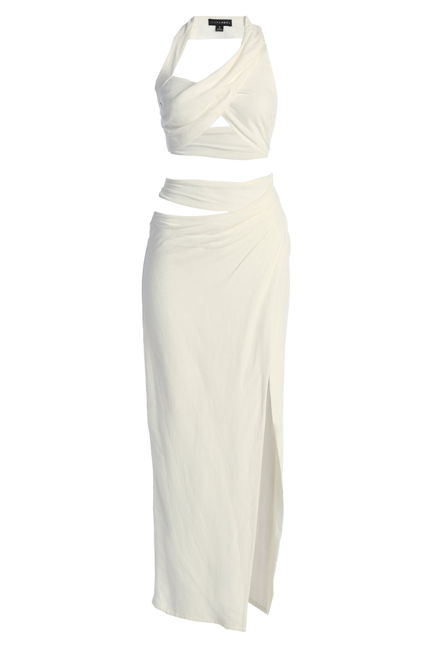 Ivory New Age Two Piece Skirt Set - JLUXLABEL