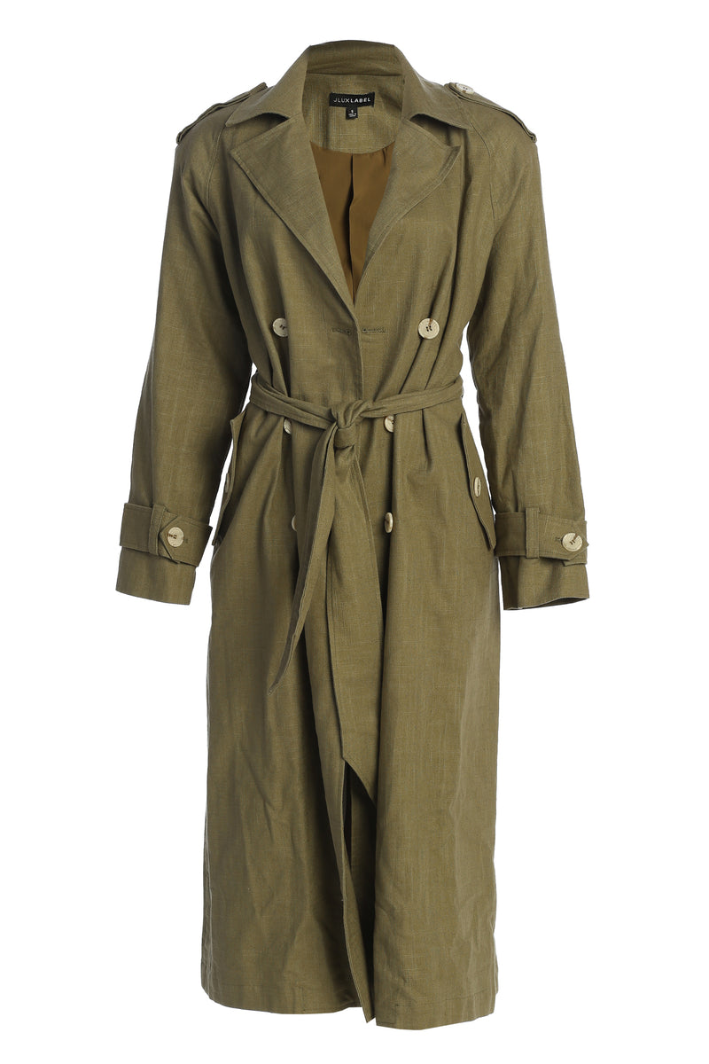 Olive One Step Closer Linen Coat – JLUXLABEL