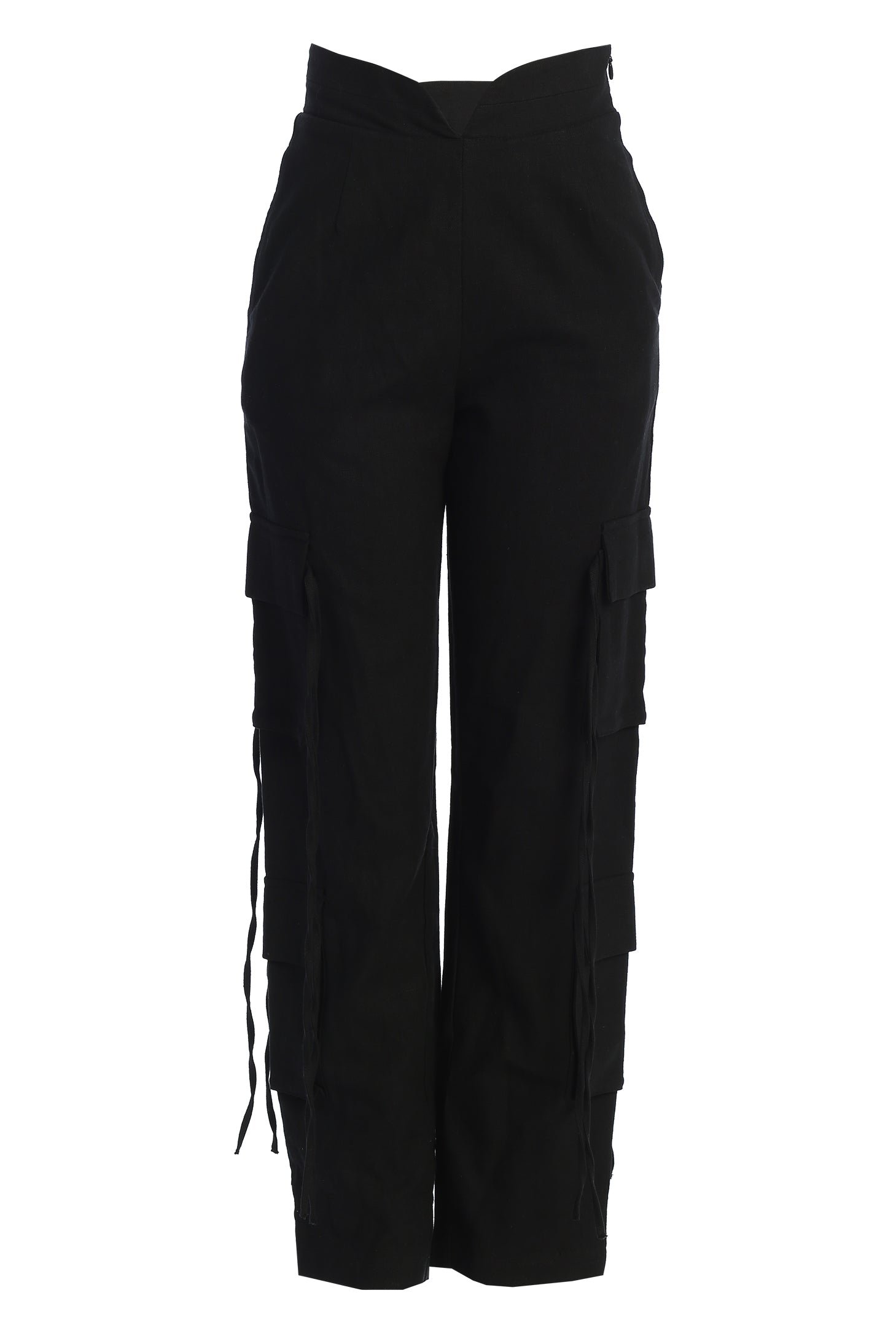 Black Better Half Linen Utility Pants - JLUXLABEL